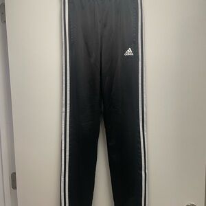 Adidas Black Joggers with White Stripes